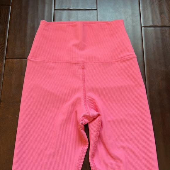 LoveShackFancy x Beach Riot Pink Ribbed Leggings - Picture 2 of 3